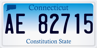 CT license plate AE82715