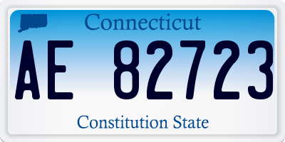 CT license plate AE82723