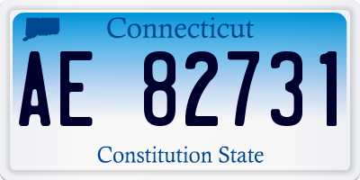 CT license plate AE82731