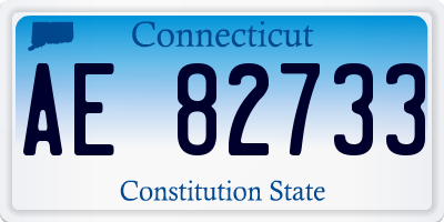 CT license plate AE82733