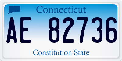 CT license plate AE82736