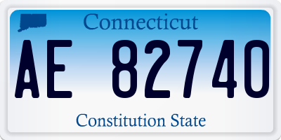 CT license plate AE82740