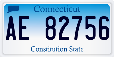 CT license plate AE82756