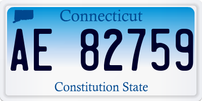 CT license plate AE82759
