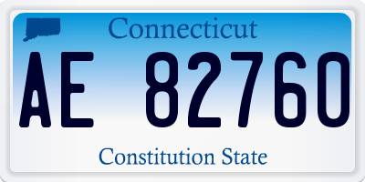 CT license plate AE82760