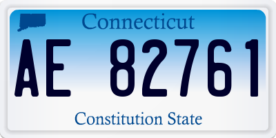 CT license plate AE82761