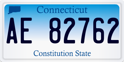CT license plate AE82762