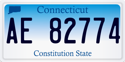 CT license plate AE82774