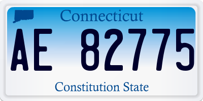CT license plate AE82775
