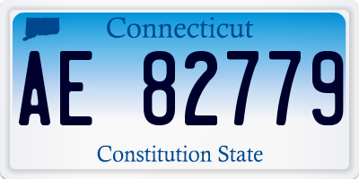 CT license plate AE82779