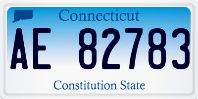 CT license plate AE82783
