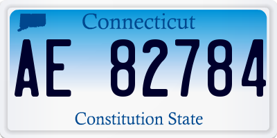 CT license plate AE82784