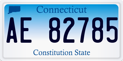 CT license plate AE82785