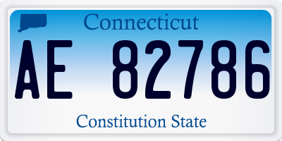CT license plate AE82786