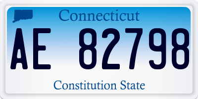 CT license plate AE82798