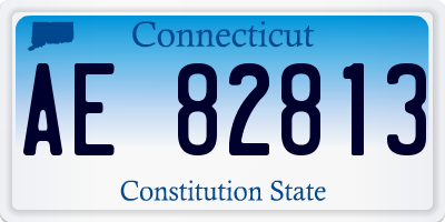 CT license plate AE82813
