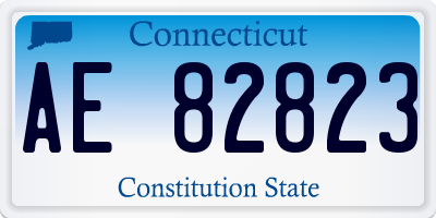 CT license plate AE82823