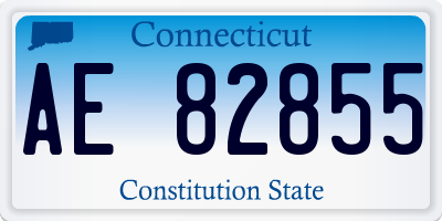 CT license plate AE82855