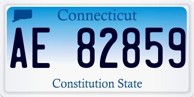 CT license plate AE82859