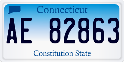CT license plate AE82863