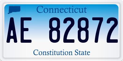 CT license plate AE82872
