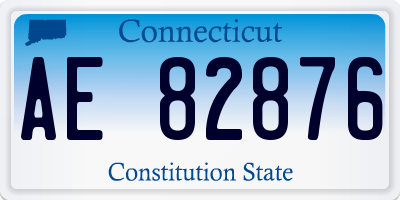 CT license plate AE82876