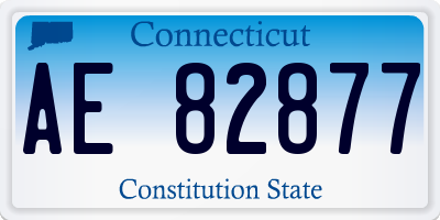 CT license plate AE82877