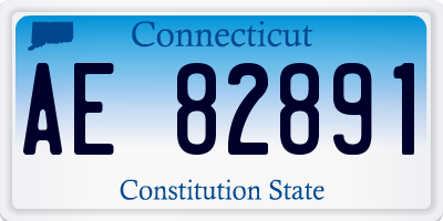 CT license plate AE82891