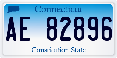 CT license plate AE82896
