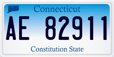 CT license plate AE82911