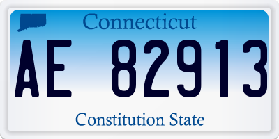 CT license plate AE82913