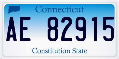 CT license plate AE82915