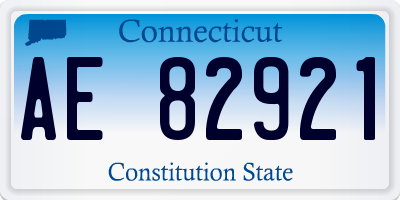 CT license plate AE82921