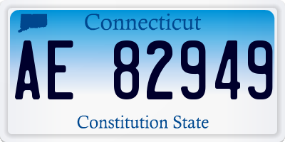 CT license plate AE82949