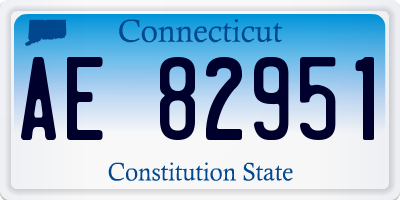 CT license plate AE82951