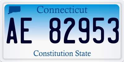 CT license plate AE82953