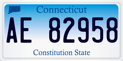 CT license plate AE82958