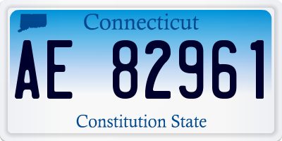 CT license plate AE82961