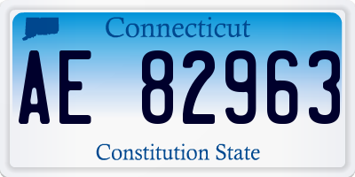 CT license plate AE82963