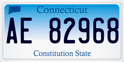 CT license plate AE82968