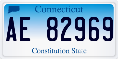 CT license plate AE82969