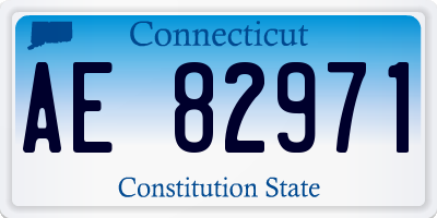 CT license plate AE82971