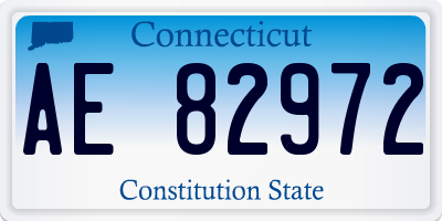 CT license plate AE82972