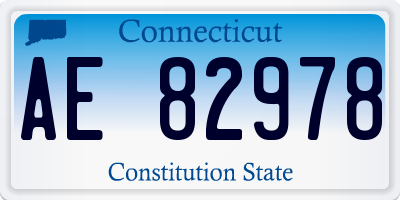 CT license plate AE82978