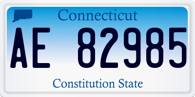 CT license plate AE82985