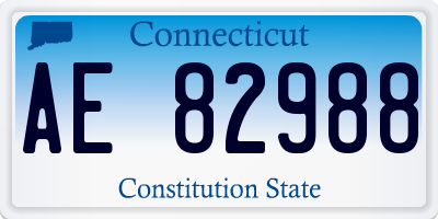 CT license plate AE82988