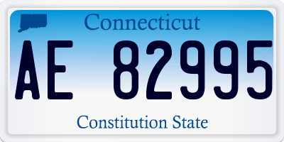 CT license plate AE82995