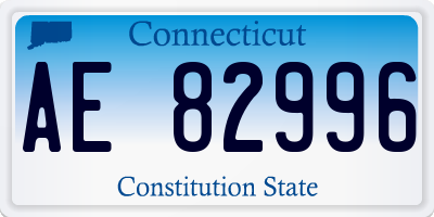 CT license plate AE82996