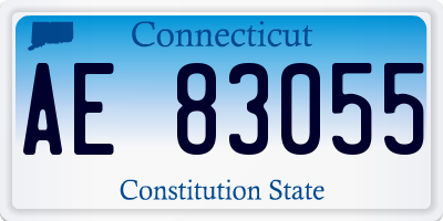 CT license plate AE83055