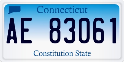 CT license plate AE83061